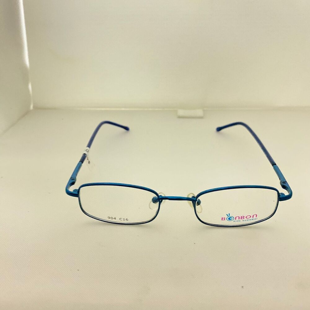 #5769 Bon Bon Rectangular Royal Blue Boys Eyeglass Frames Only 43-18-130